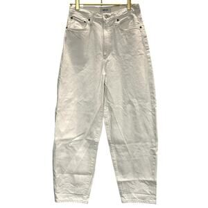 AGOLDE – High-Rise Straight Balloon Jeans – White – Size 27